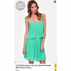 COPY - Mint green swish pleated dress!